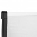 vidaXL Auvent de porte Noir et transparent 297 5x90 cm Polycarbonate