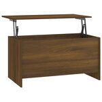 vidaXL Table basse Chêne marron 102x55 5x52 5 cm Bois d'ingénierie