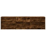 vidaXL Meuble TV avec LED chêne fumé 180x34x50 cm bois d'ingénierie