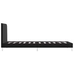 vidaXL Cadre de lit sans matelas noir tissu 90x200 cm