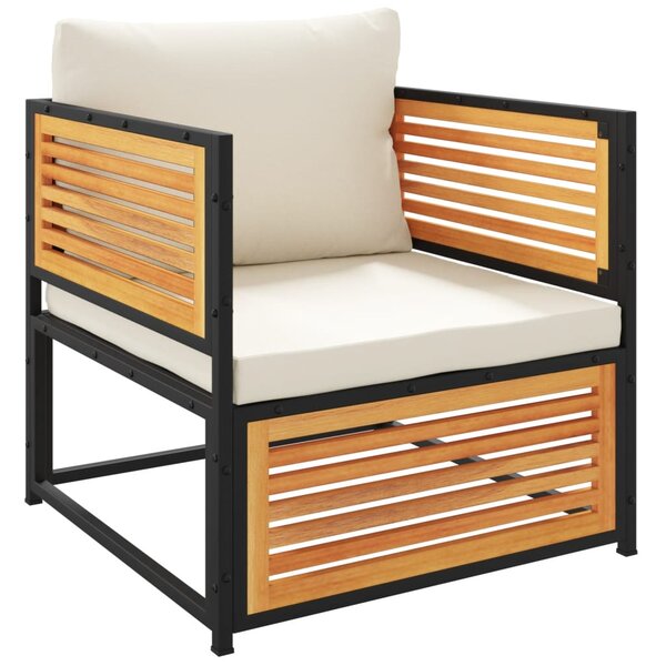 vidaXL Chaise de jardin avec coussins bois massif d'acacia