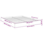 vidaXL Cadre de lit sans matelas gris béton 160x200 cm