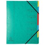 Trieur Agrafé Avec Élastiques 7 Compartiments - Couleurs Assorties - X 12 - Exacompta