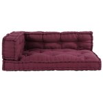 Coussin de canapé surpalette vidaXL avec accoudoirs et soutien lombaire en tissu rouge