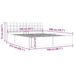 vidaXL Cadre de lit à rangement hydraulique sans matelas 160x200 cm