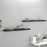 vidaXL Étagères murales flottantes 2 Pièces noir 120x23 5x3 8 cm MDF