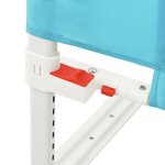 vidaXL Barrière de sécurité de lit d'enfant Bleu 100x25 cm Tissu