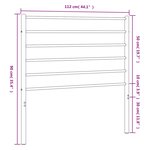 vidaXL Tête de lit métal noir 107 cm