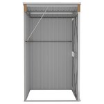 vidaXL Remise de jardin murale Marron 118x100x178 cm Acier galvanisé