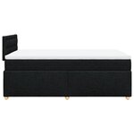 vidaXL Sommier à lattes de lit avec matelas Noir 120x200 cm Tissu