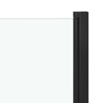 vidaXL Cabine de douche pliable 2 panneaux ESG 120x140 cm Noir