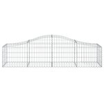 vidaXL Paniers à gabions arqués 14 Pièces 200x50x40/60 cm fer galvanisé