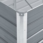 vidaXL Lit surélevé de jardin Acier galvanisé 160x40x77 cm Gris
