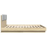 vidaXL Cadre de lit avec LED sans matelas chêne sonoma 180x200 cm