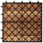 vidaXL Tuiles de terrasse modèle vertical 30 x 30 cm acacia 20 Pièces