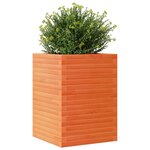 vidaXL Jardinière cire marron 50x50x68 5 cm bois de pin massif