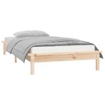 vidaXL Cadre de lit à LED 75x190 cm petit simple bois massif