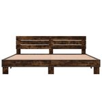 vidaXL Cadre de lit sans matelas chêne fumé 200x200 cm