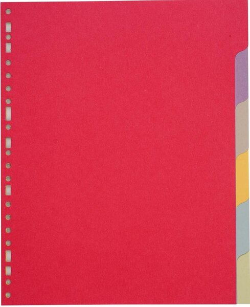 Jeu de 6 intercalaires format A4 MAXI Carte Recyclée 170g COUTAL
