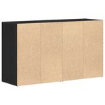 vidaXL Buffet Chêne noir Bois d'ingénierie 120 x 36 x 69 cm Rangement