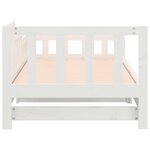 vidaXL Lit coulissant Blanc 2x(80x200) cm Bois de pin massif