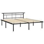 vidaXL Cadre de lit sans matelas noir métal 200x200 cm