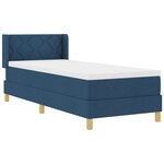 Lit à ressorts vidaXL avec matelas bleu 80x200 cm en tissu
