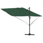 vidaXL Parasol cantilever vert Vert Tissu en polyester et cadre en métal