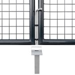 vidaXL Portail en maille de jardin Acier galvanisé 400 x 200 cm Gris
