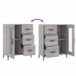 vidaXL Buffet sonoma gris 69 5x34x90 cm bois d'ingénierie