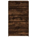 vidaXL Commode Chêne fumé 60x36x103 cm Bois d'ingénierie