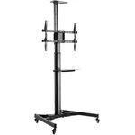 Support de sol à roulettes Ewent Aisens EW1440 - Plateau - 37-70 - Poids maximal supporté 50 kg - Noir