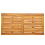 vidaXL Plateau de table 110 x 55 x 2 2 cm en teck massif rectangulaire
