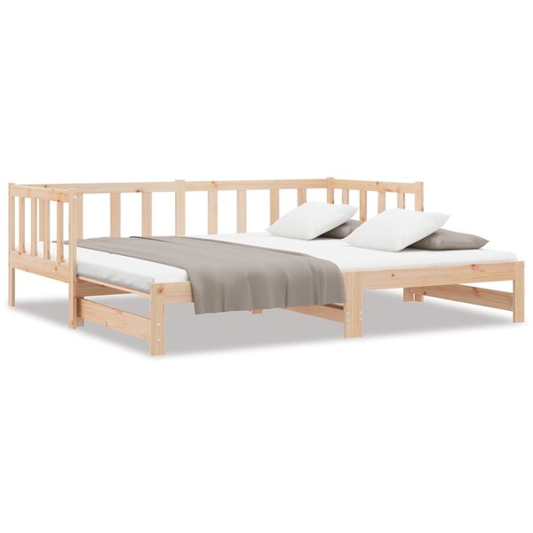 vidaXL Lit coulissant 2x(80x200) cm Bois de pin massif