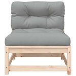 vidaXL Canapé de jardin avec coussins 2 places bois de pin massif