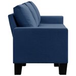 vidaXL Canapé à 5 places Bleu Tissu