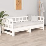vidaXL Lit coulissant sans matelas blanc 2x(90x200) cm
