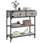 vidaXL Table console sonoma gris 72 5x25x75 cm bois d'ingénierie