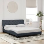 vidaXL Cadre de lit sans matelas gris foncé 160x200 cm velours