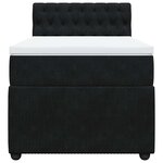 vidaXL Sommier à lattes de lit avec matelas Noir 90x190 cm Velours