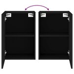 vidaXL Meuble TV mural noir 40 5x30x60 cm bois d'ingénierie