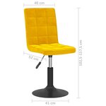 vidaXL Chaises à manger pivotantes lot de 4 jaune moutarde velours