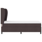 Lit Box Spring vidaXL avec Matelas Marron Foncé 90x200 cm en Tissu