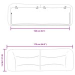 vidaXL Coussin de tête de lit noir 160 cm similicuir