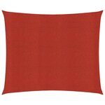 vidaXL Voile d'ombrage 160 g/m² Rouge 4x4 m PEHD