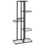 vidaXL Support pour plantes 5 niveaux 43x22x98 cm Noir Métal