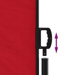 vidaXL Auvent latéral rétractable rouge 100x600 cm