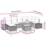 vidaXL Ensemble de canapé de jardin de 8 pièces avec coussins noir rotin synthétique