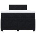vidaXL Sommier à lattes de lit avec matelas noir 120x190 cm velours