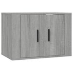 vidaXL Meubles TV muraux 2 Pièces sonoma gris 57x34 5x40 cm